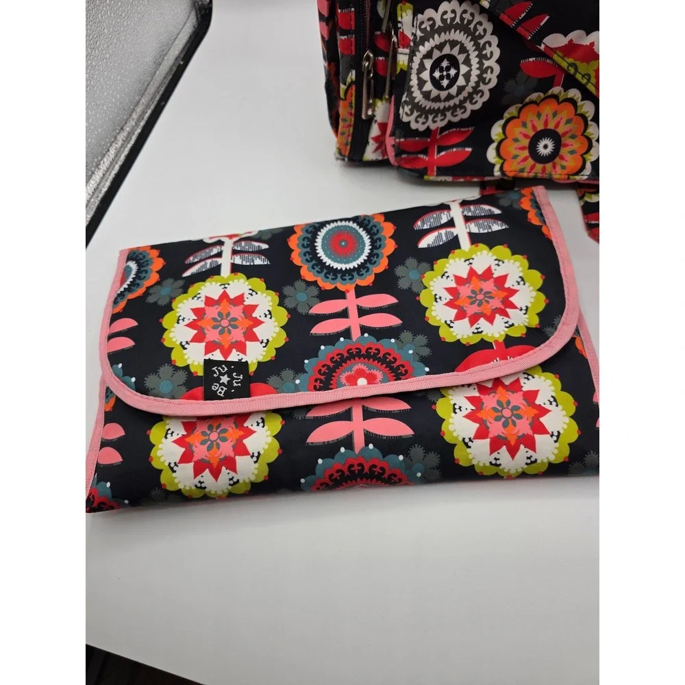 Ju Ju Be Dancing Dahlias Be Prepared Diaper Bag / Backpack Floral Print /UU